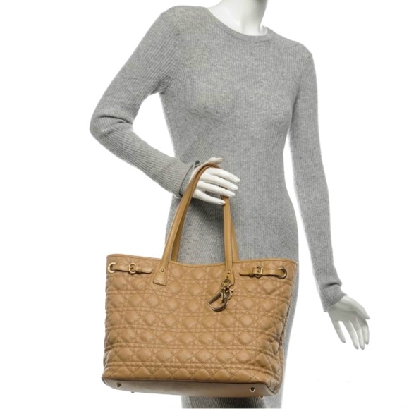 Christian Dior Cannage Panarea 2-way Tote Beige - Picture 4 of 8